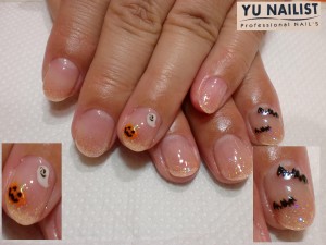 ラメもオレンジです